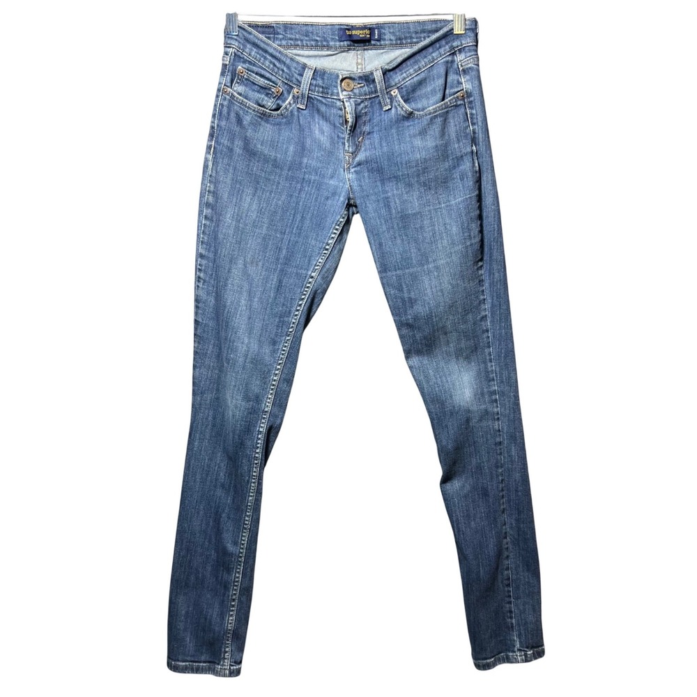 Levis 524 Too Superlow Skinny Jeans Medium Wash Blue Vintage Y2K Size 7M